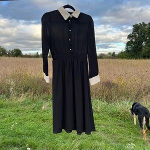 Black & cream dress w/ collar